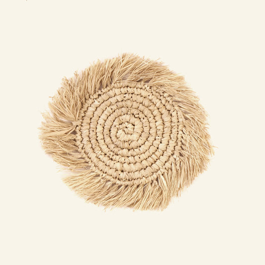 Le Sous-Verre Fringe Raffia - Naturel - CRUSOË