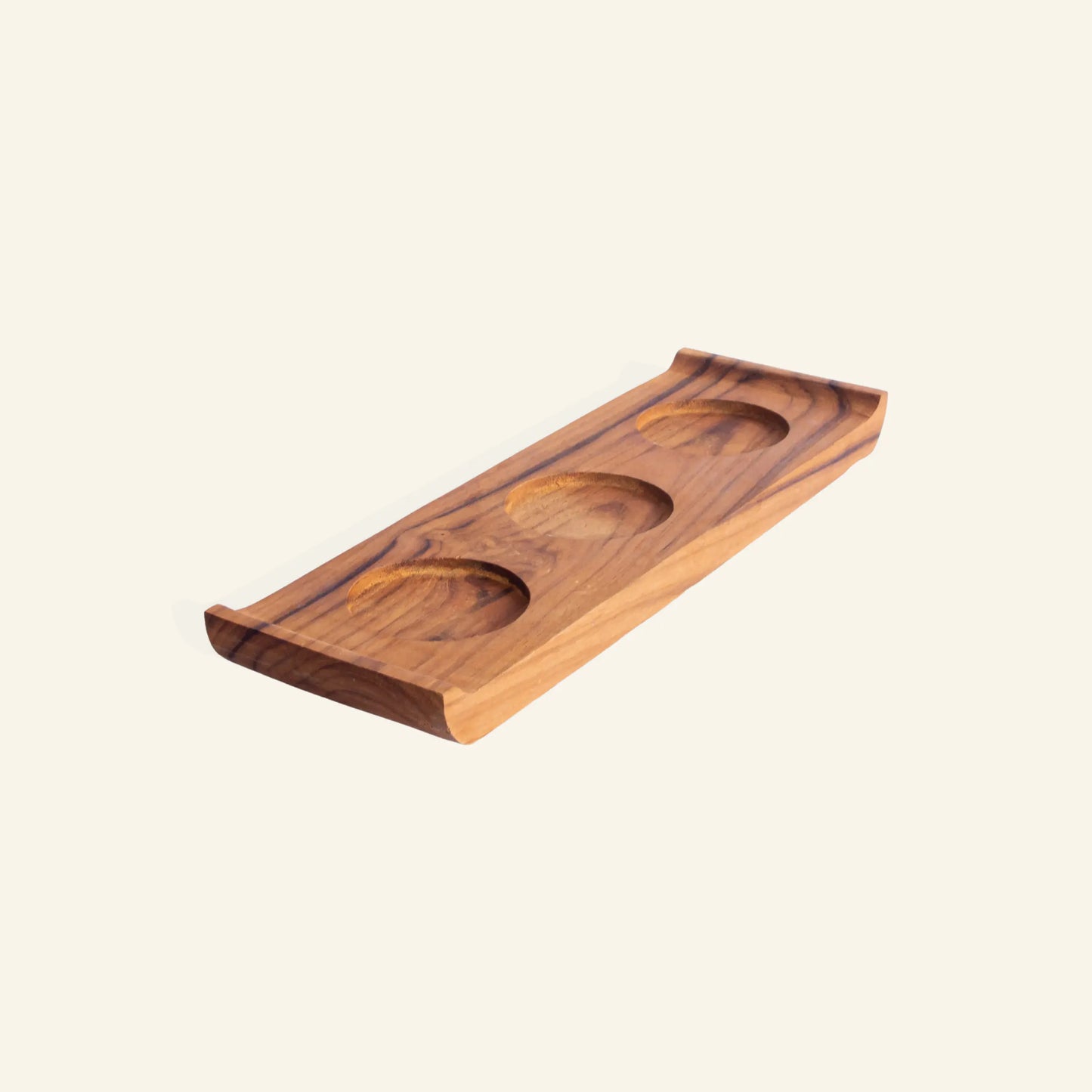 Set of 3 spice jars and tray