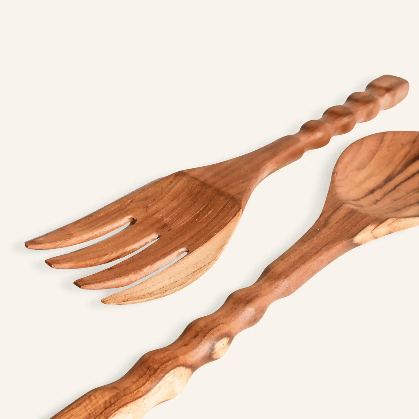 Ensemble fourchette et cuillère en bois - CRUSOË