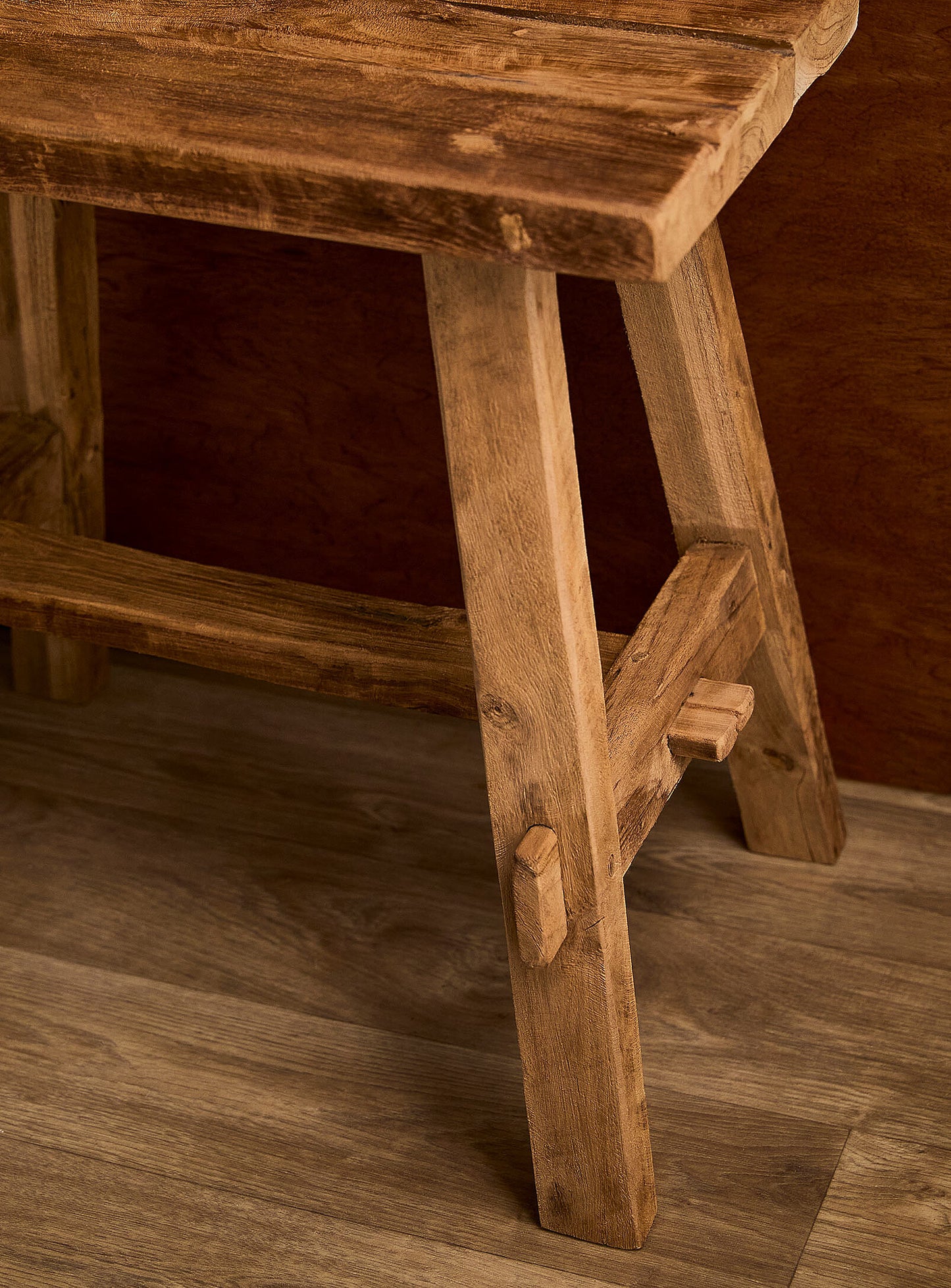 Vintage teak stool