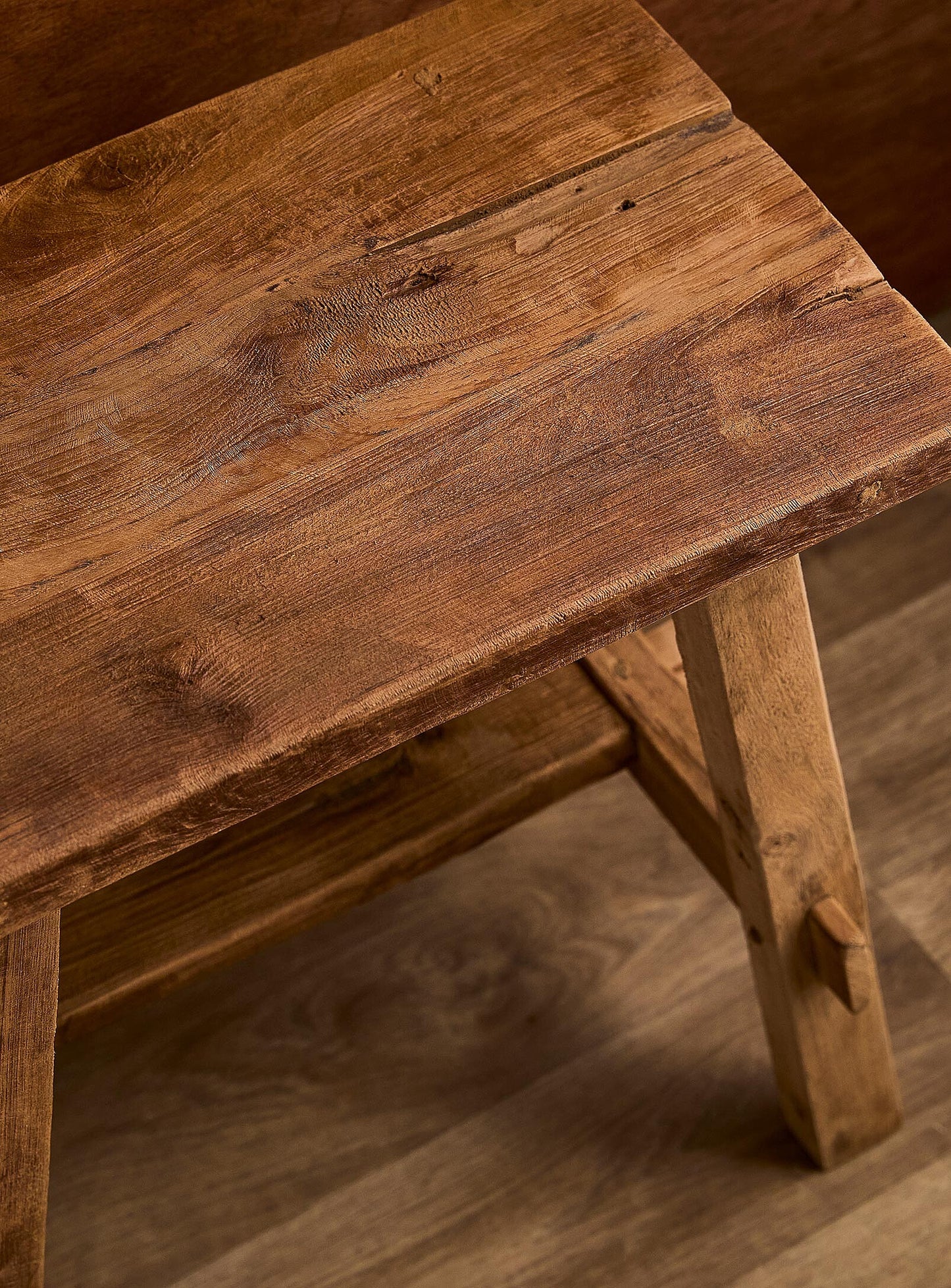 Vintage teak stool