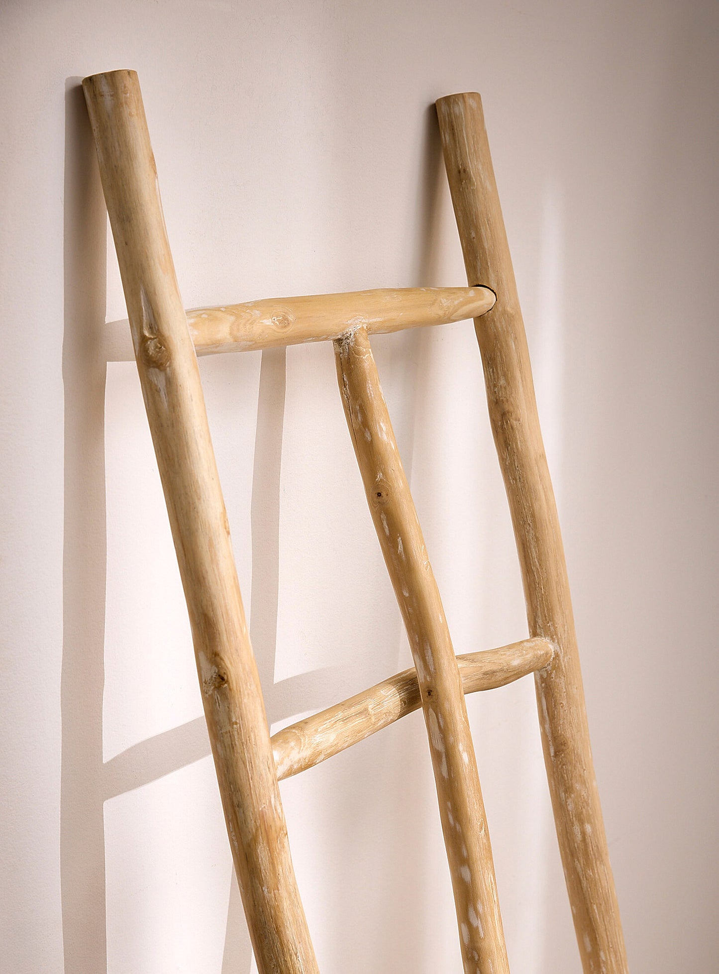 Three-foot ladder made of teak branches