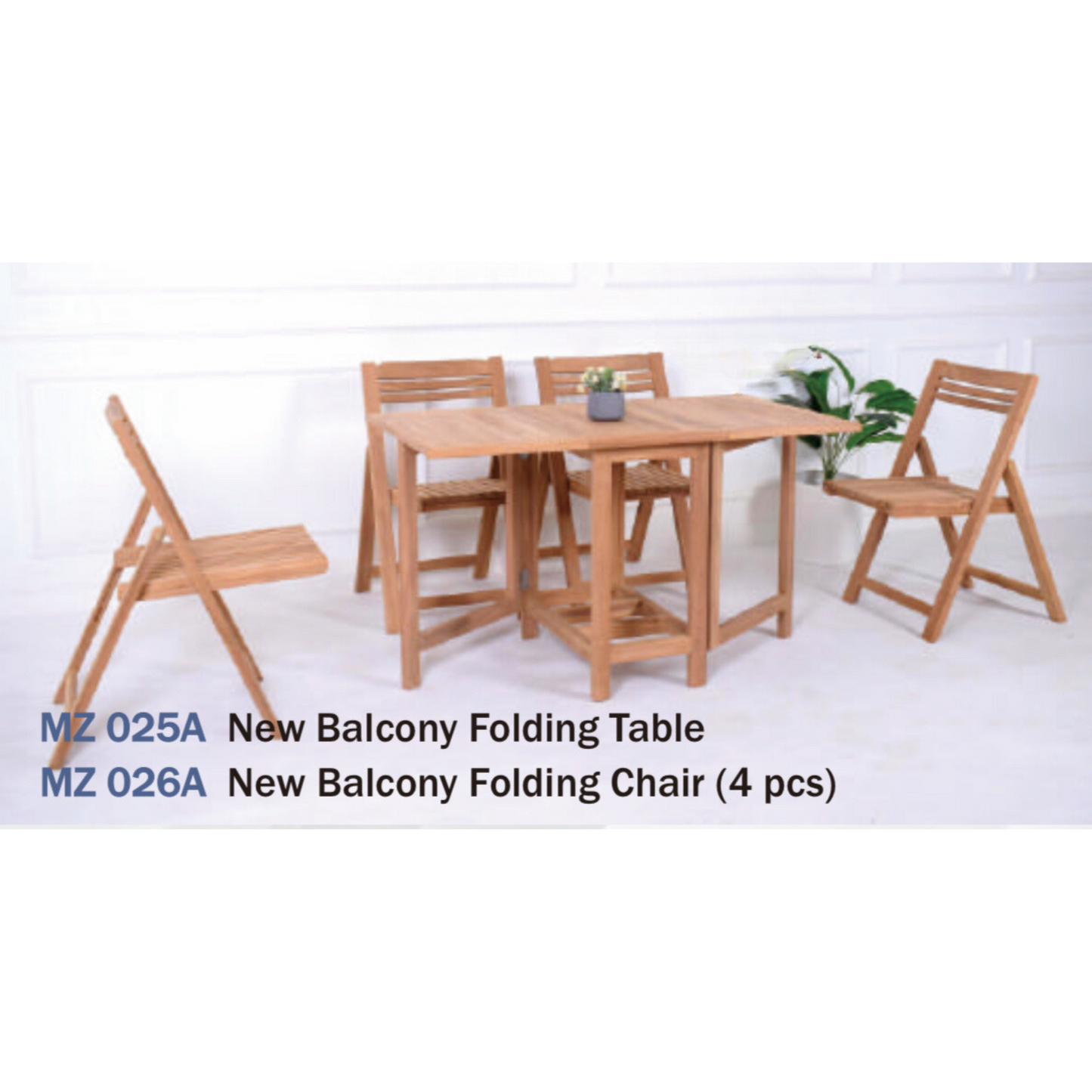 Table and 4 chairs set