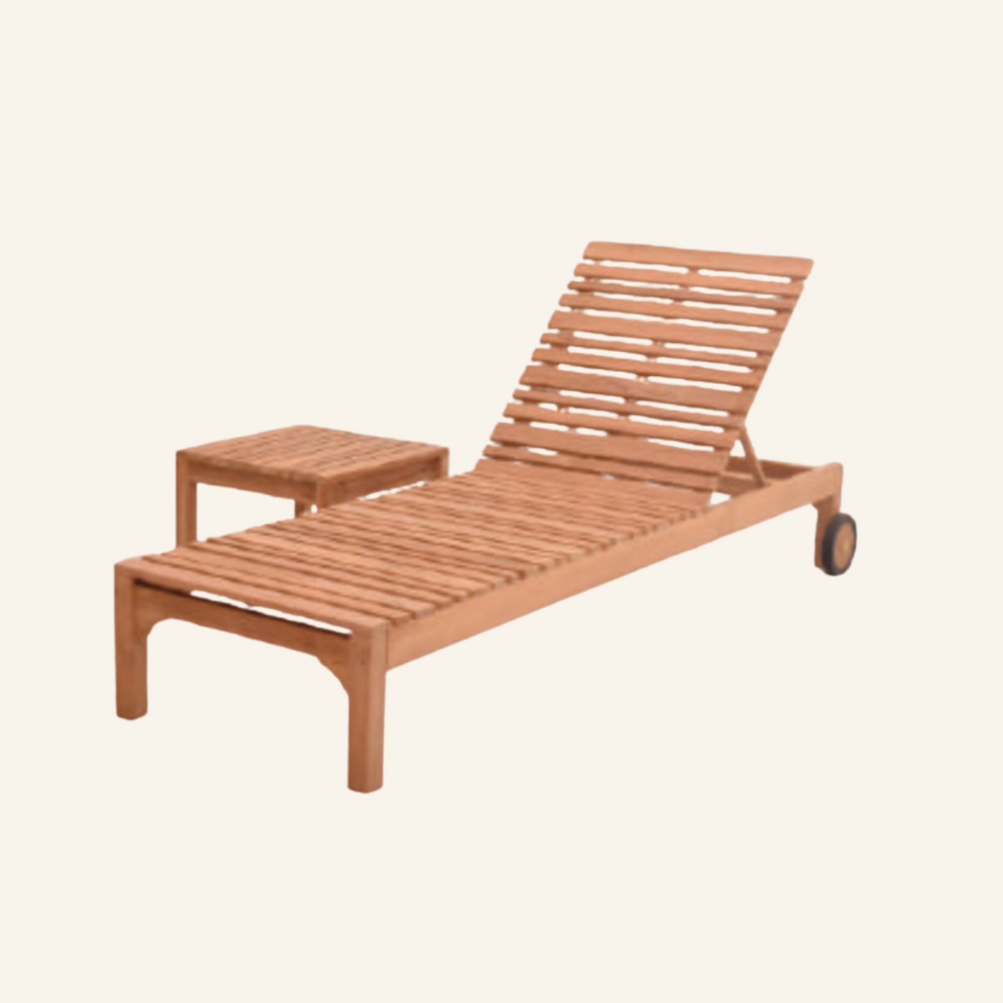 Ensemble chaise longue et table d'appoint