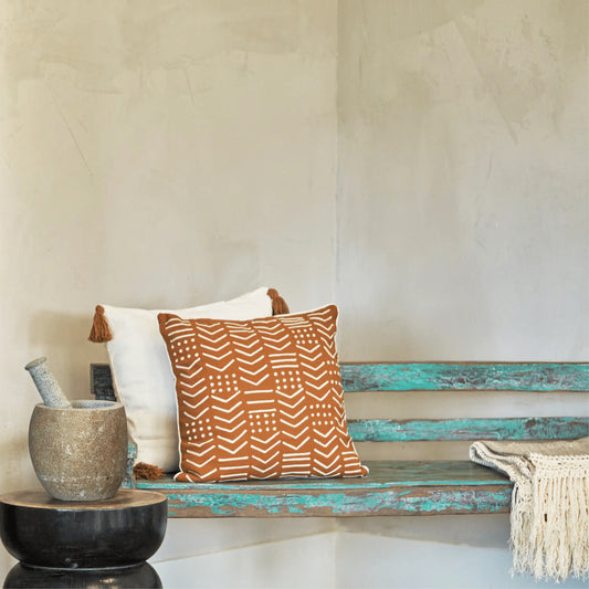 Banc d'entrée antique - patine turquoise - CRUSOË