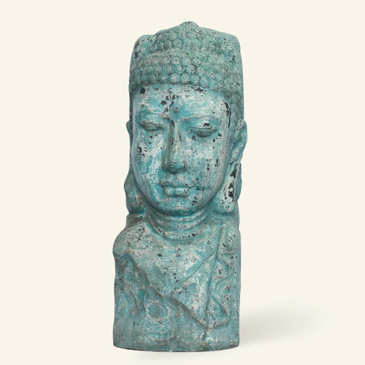 Tête de Boudha stylé 1m - CRUSOË