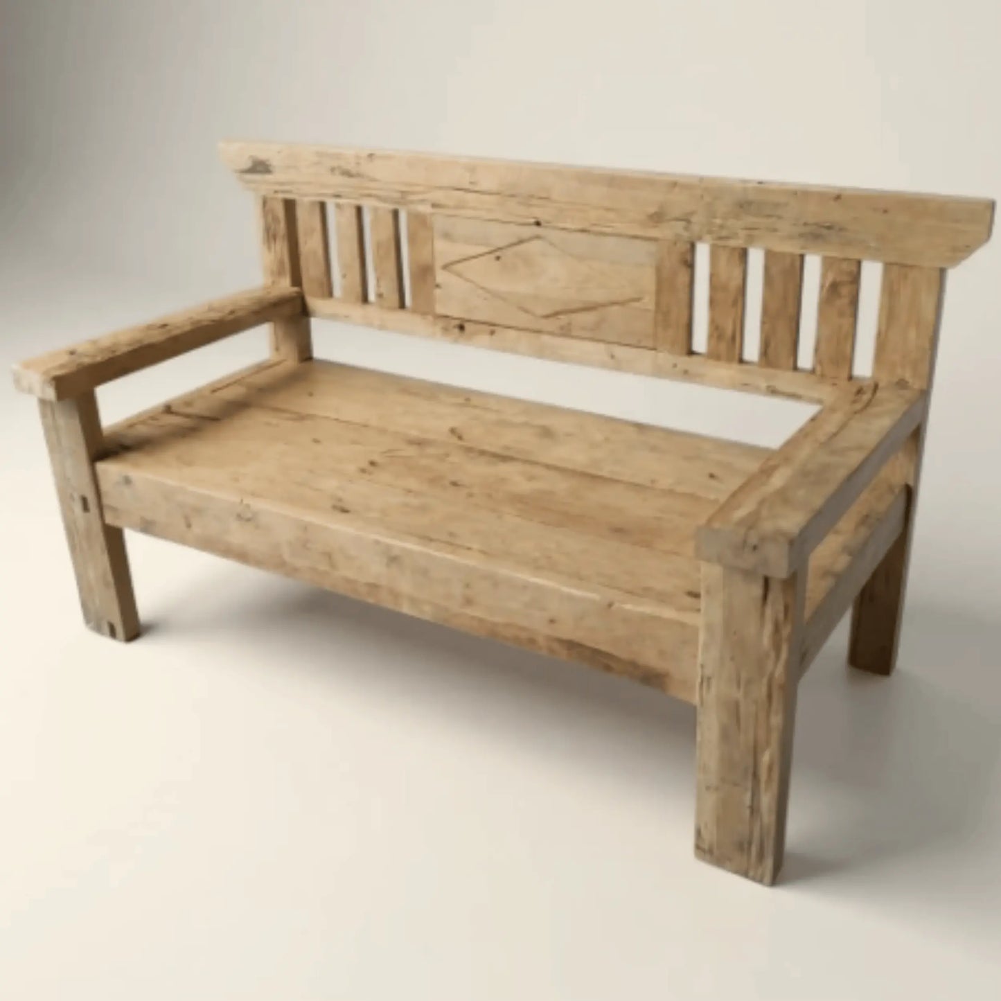 Grand banc en teck recyclé