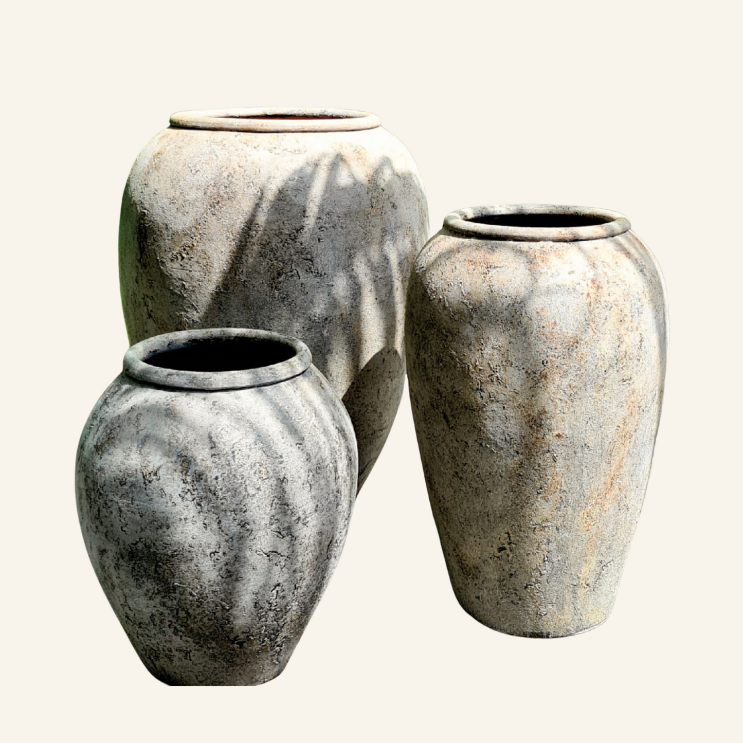Pot en terracotta Greco crème antique