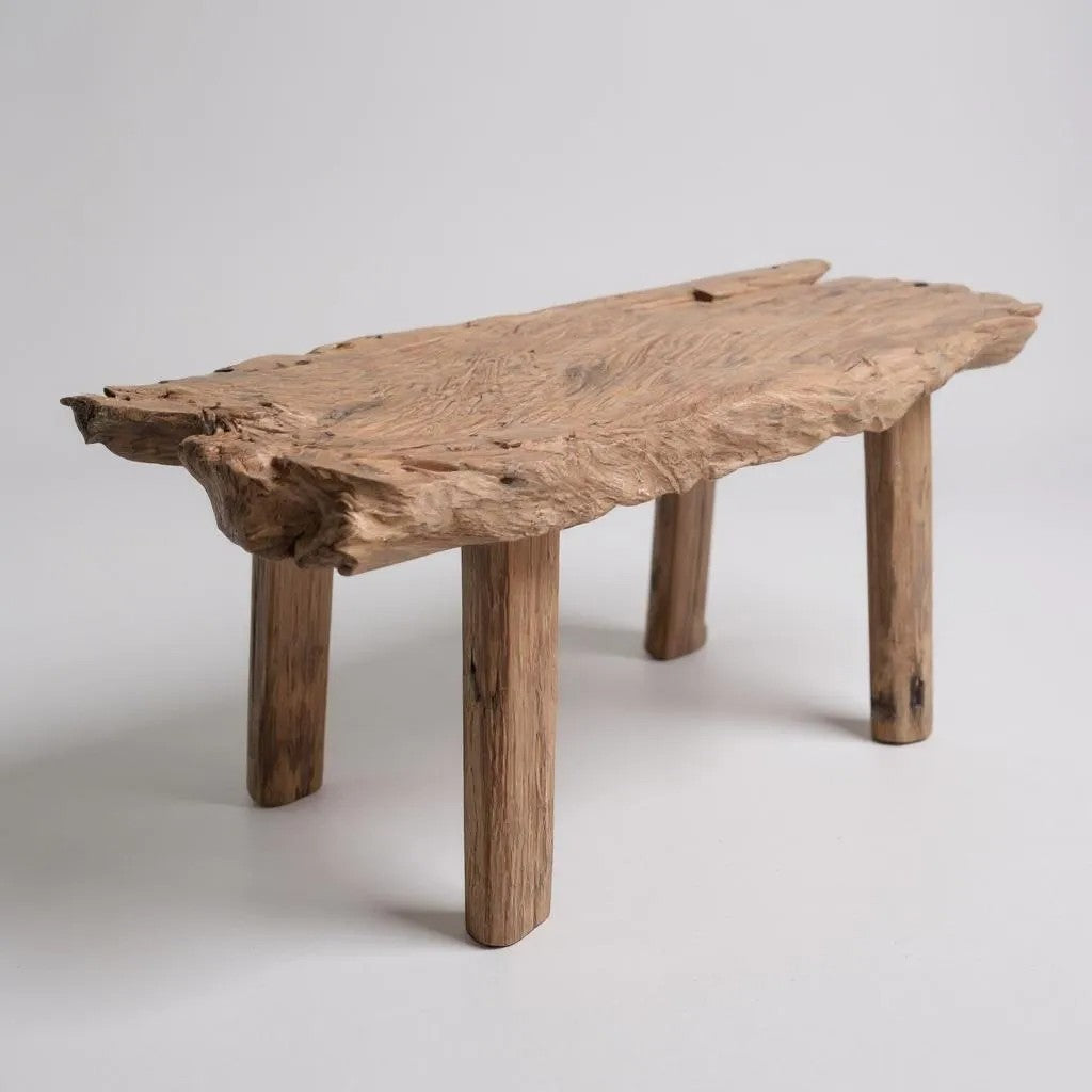 112CM old teak erosion bench