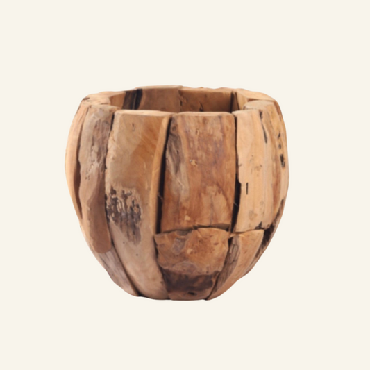 Semangka flowerpot made from teak scraps