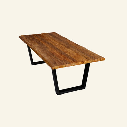 Rectangular table in recycled teak wood