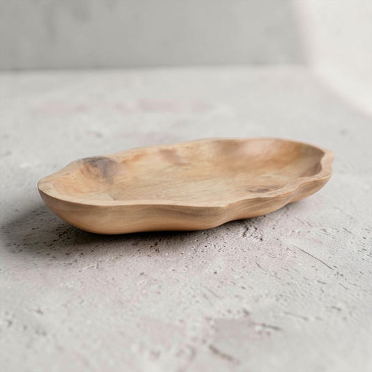 Teak serving bowl