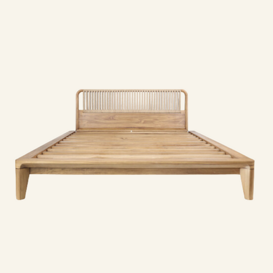 Glide Bed, Loom Headboard Natural