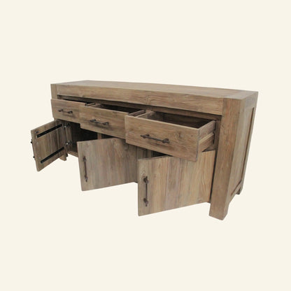 Rustic sideboard in recycled teak wood