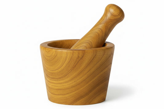 Mortier en bois de teck