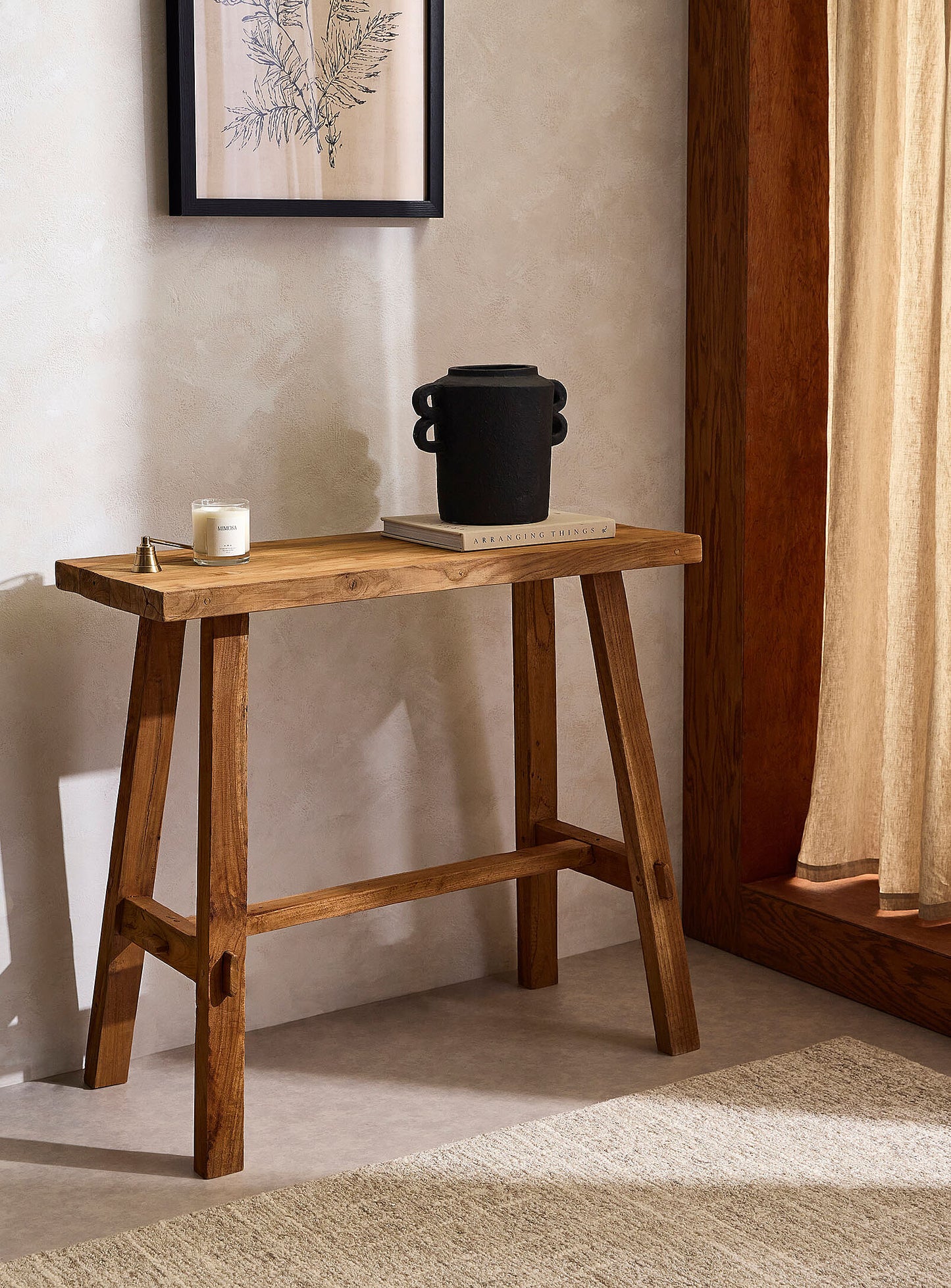 Console ARTISAN en teck recyclé - 90cm