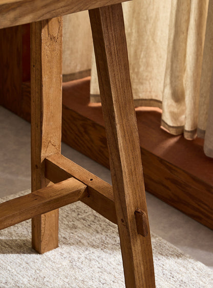 Console ARTISAN en teck recyclé - 90cm