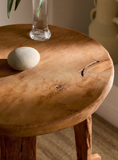 Table d'appoint Rembrandt en teck recyclé