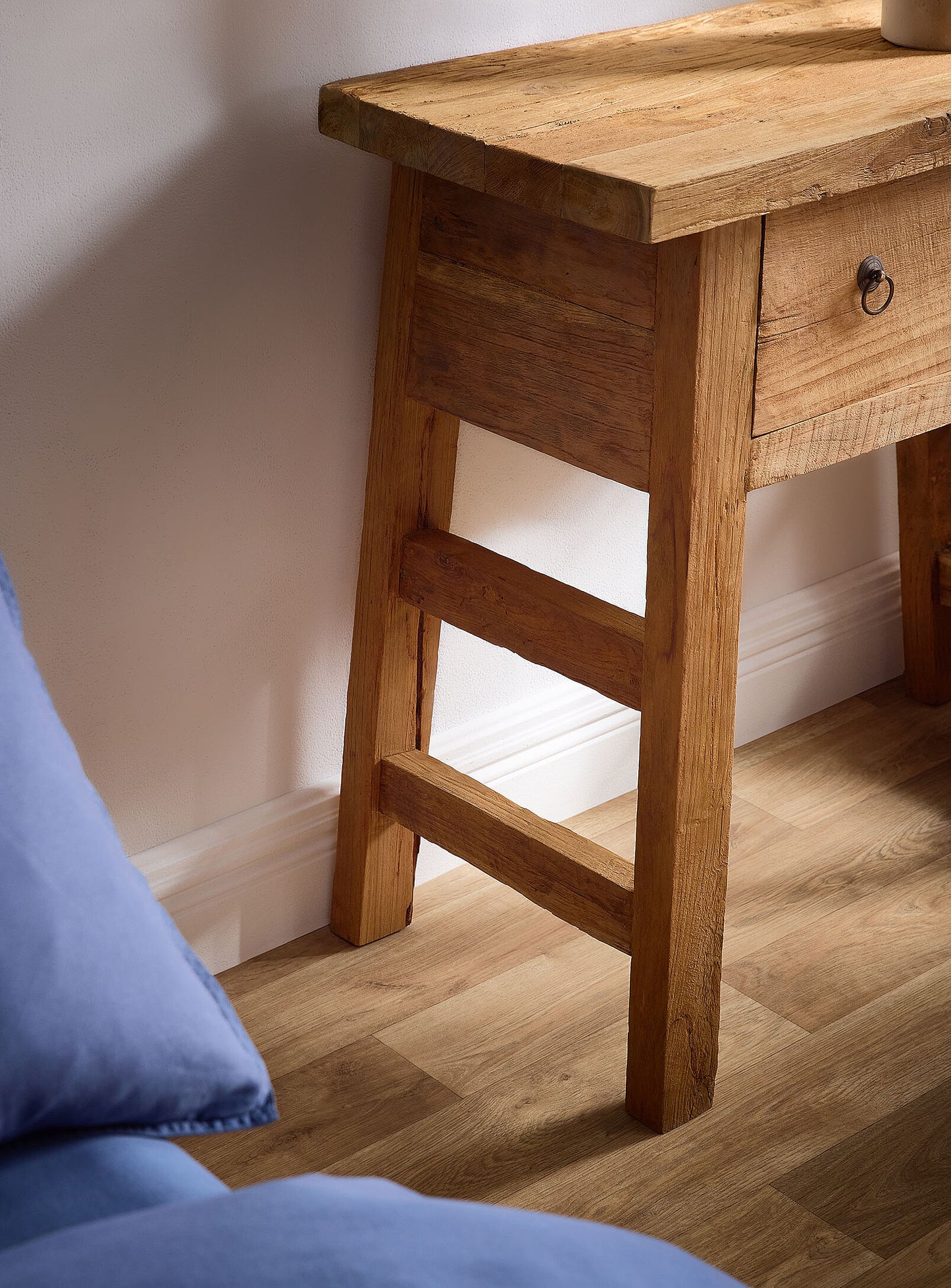 Console A frame en teck recyclé - 2 tiroirs