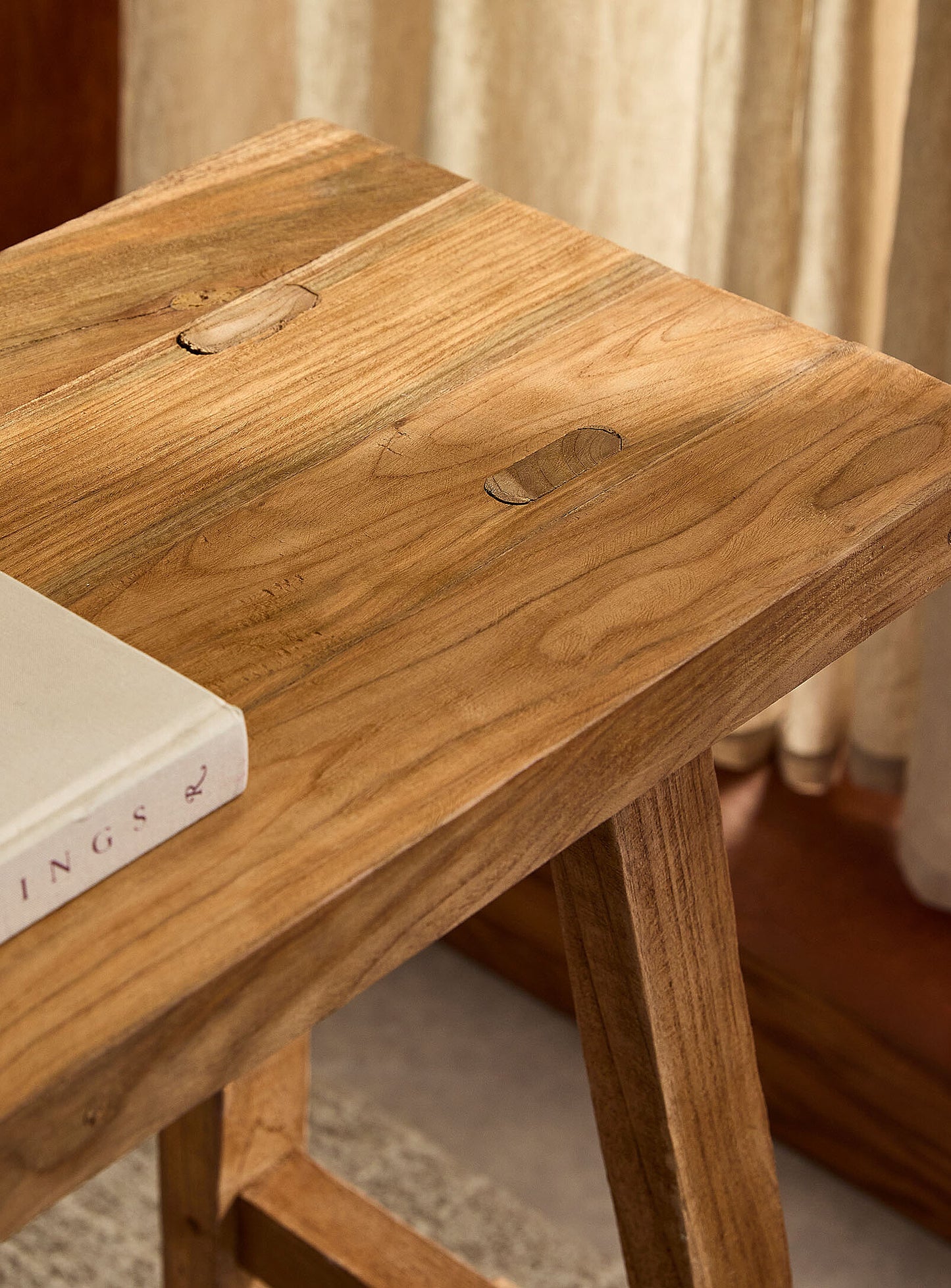 Console ARTISAN en teck recyclé - 90cm