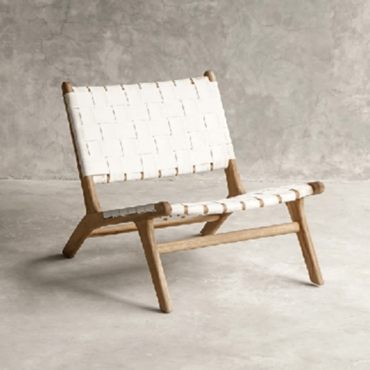 Chaise à sangles d’extérieur - blanc