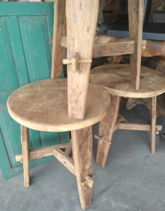 Recycled teak side table