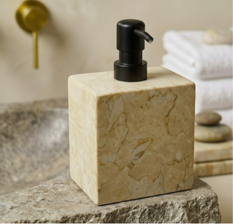 Distributeur a savon en marbre - Rectangle