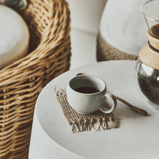 Le Sous-Verre Fringe Raffia - Naturel - CRUSOË