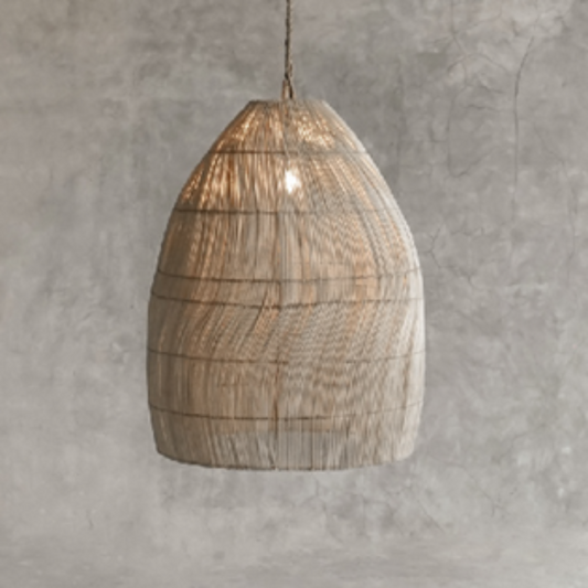 Ogive rattan lampshade