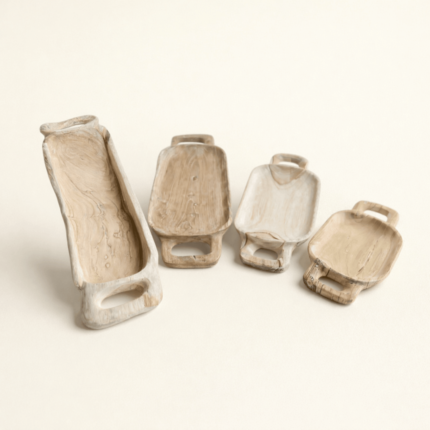 Plateaux de service en racine de teck