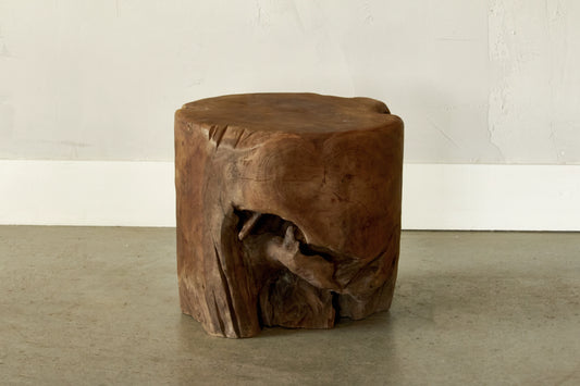 Erosion side table - old teak