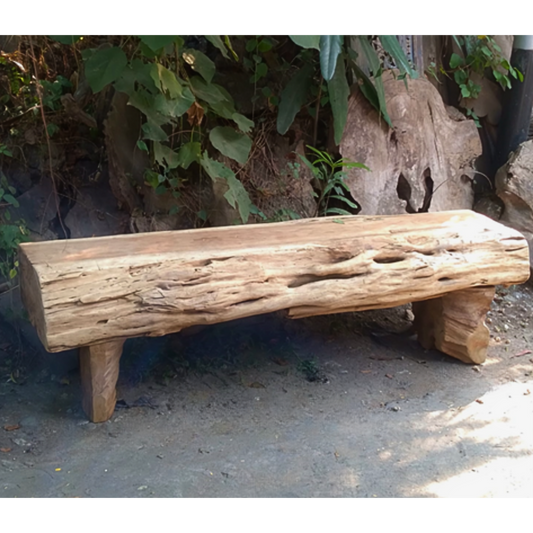 Log bench - old teak