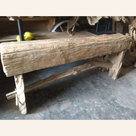 Log console - old teak