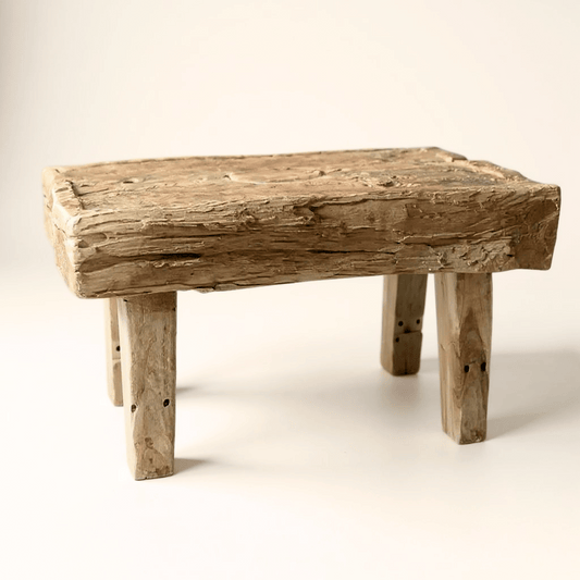 Coffee table in recycled exotic wood