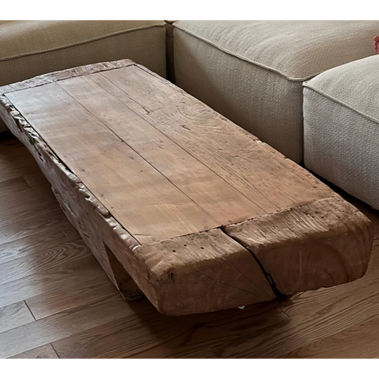 Coffee table in old exotic wood