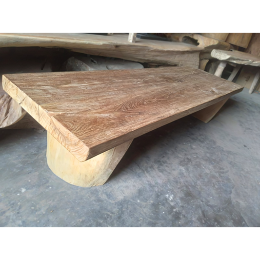 Console table in old exotic wood