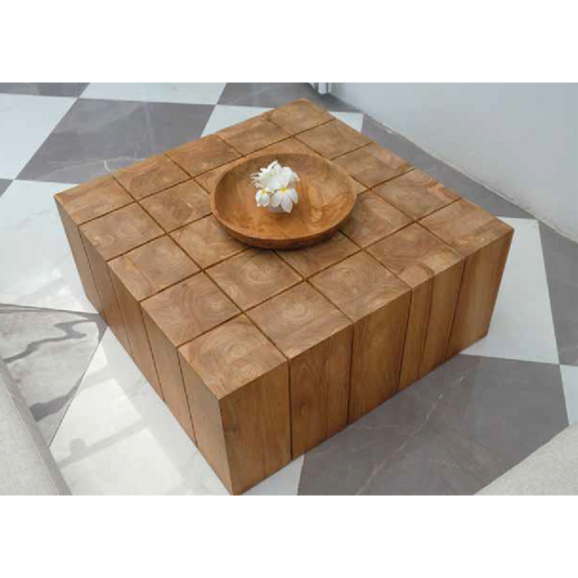 CUBE teak coffee table