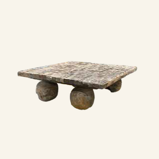 Amadoo rustic teak coffee table