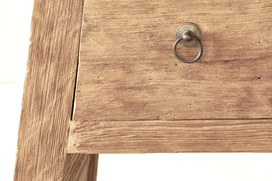 A frame console in recycled teak - 2 drawers