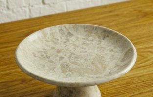 CLASSICO Marble Serving Tray on Stand - Black