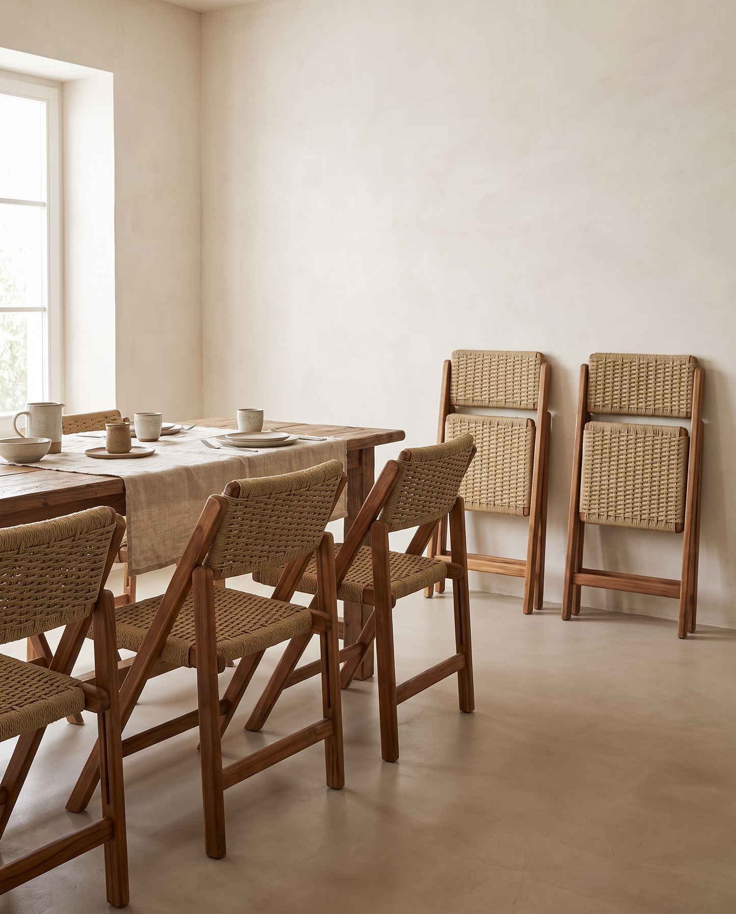 Chaise pliante en teck Foldo
