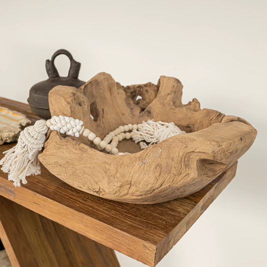 Raw teak root bowl - 50cm