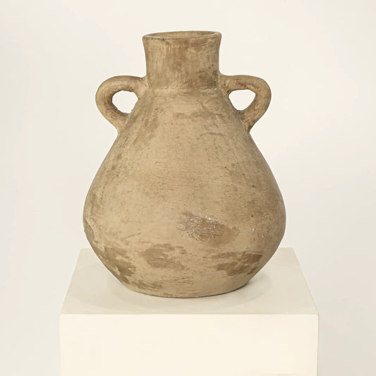 Decorative vase with 2 handles - Taupe