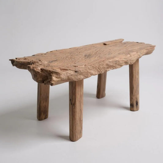 112CM old teak erosion bench