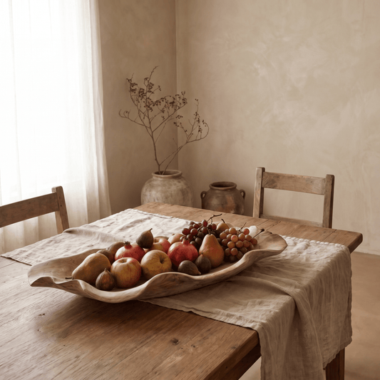 Grand centre de table en teck