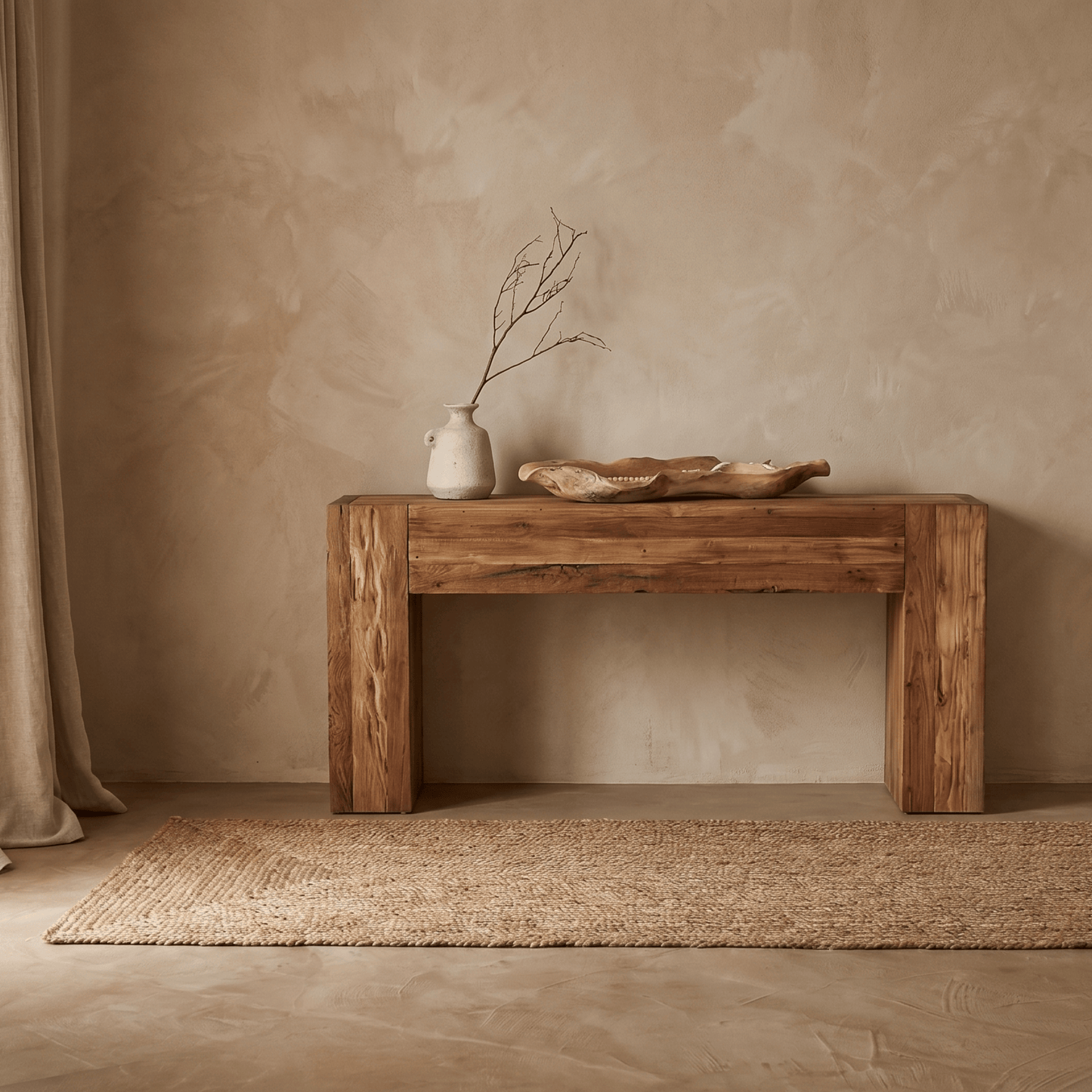 Console Auguste en teck super rustique