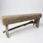 Log console en teck ancien - Collection Érosion
