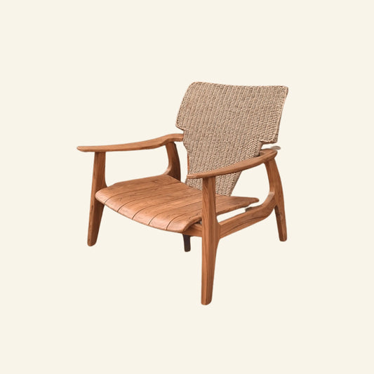 Nordik Lounge Chair - Teak &amp; Synthetic Rattan