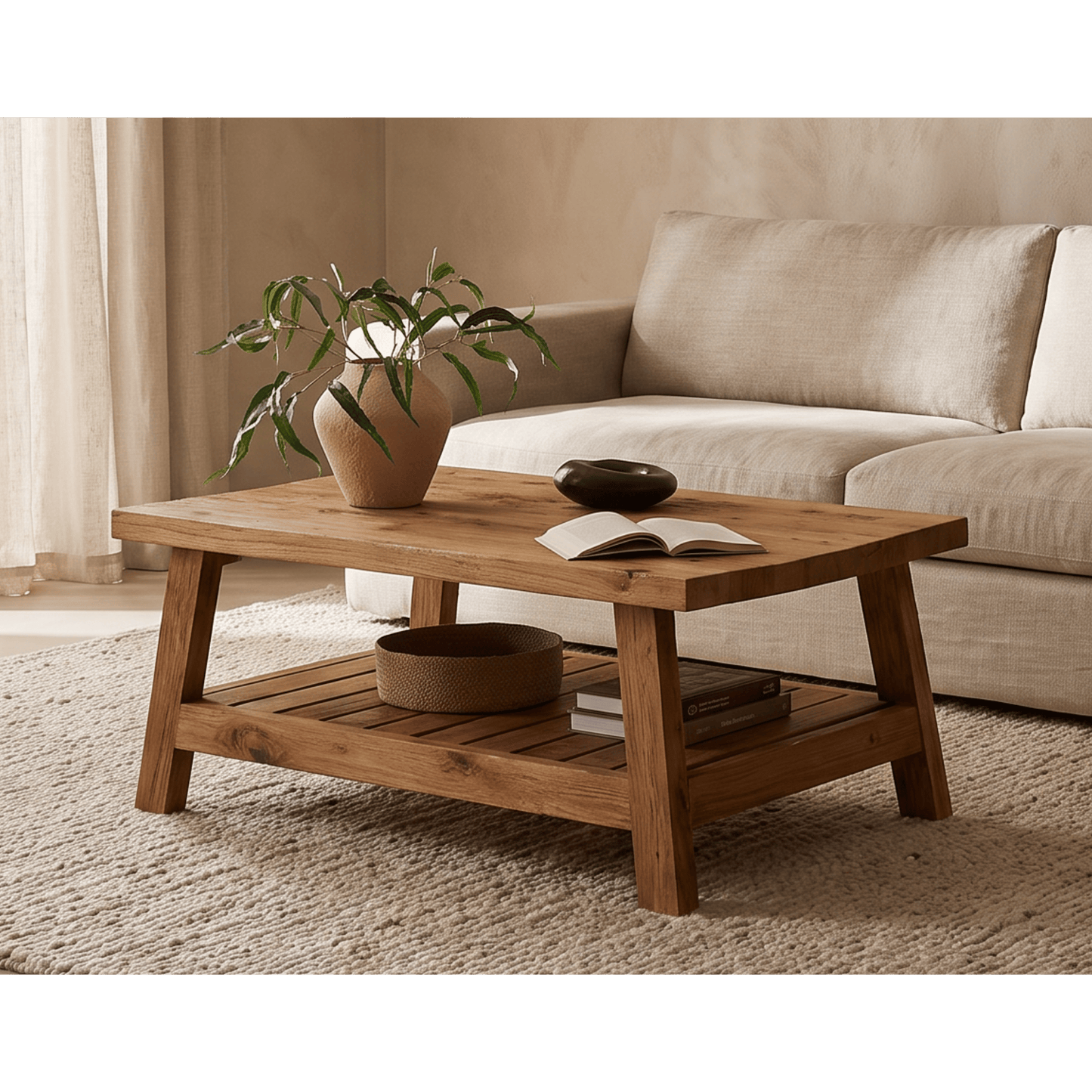 Table basse Ryan - teck recyclé